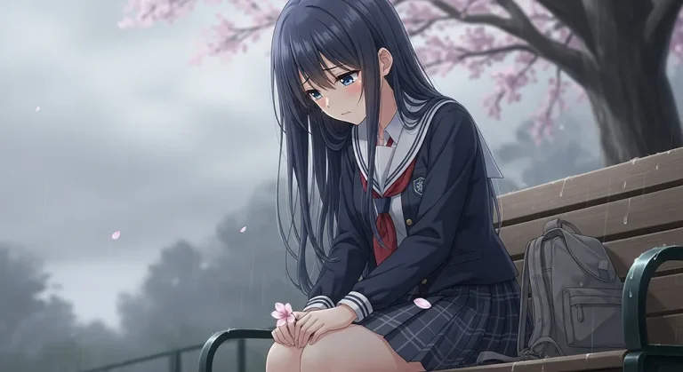 broken anime girl hd aesthetic wallpaper for windows pc