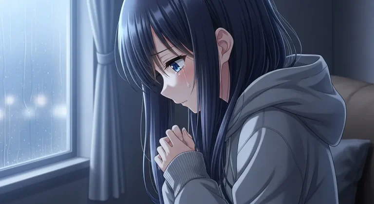 sad anime girl hd anime art for gaming pc