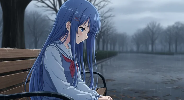 broken anime girl full hd wallpaper for desktop pc