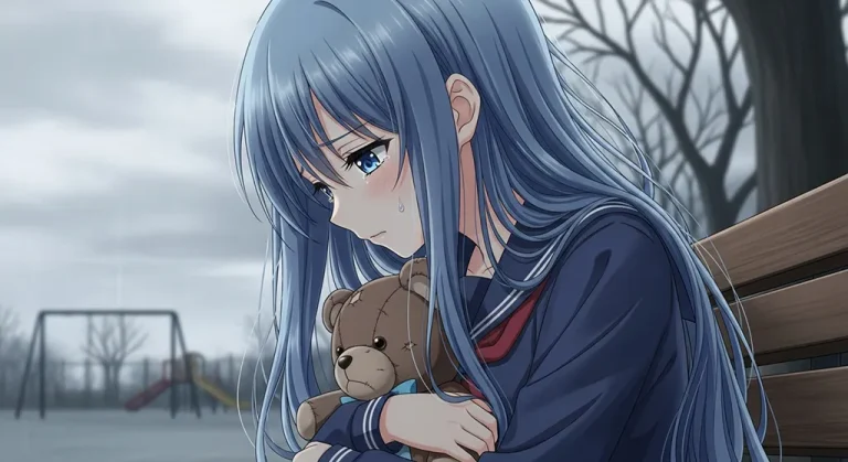 broken anime girl full hd background for laptop