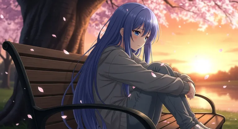 sad anime girl 8k anime art for gaming pc