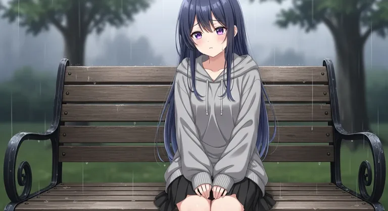 lonely anime girl 4k aesthetic wallpaper for windows pc