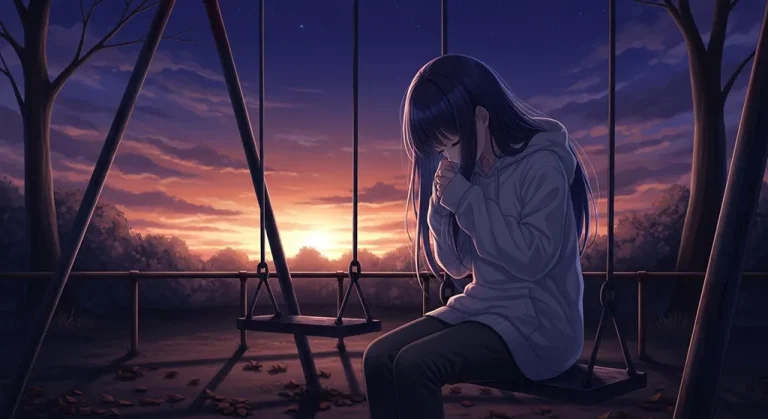 lonely anime girl ultra hd wallpaper for desktop pc