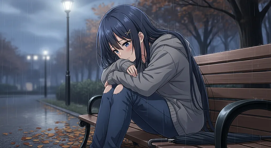 lonely anime girl ultra hd anime art for gaming pc