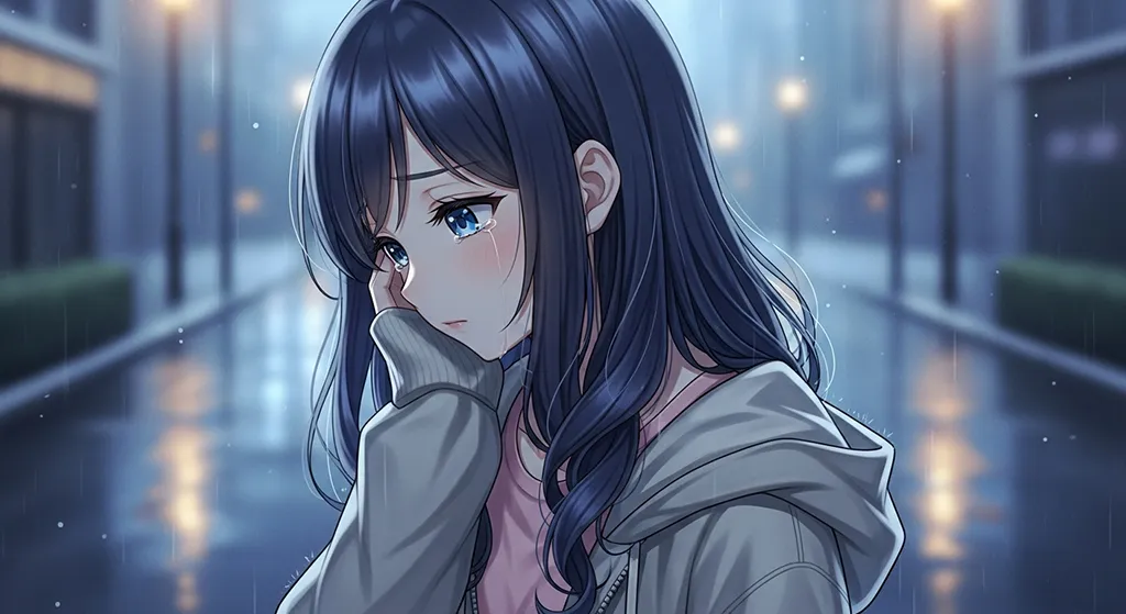 lonely anime girl hd aesthetic wallpaper for windows pc