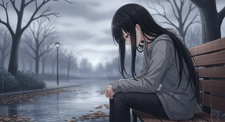 sad anime girl 4k desktop theme for mac