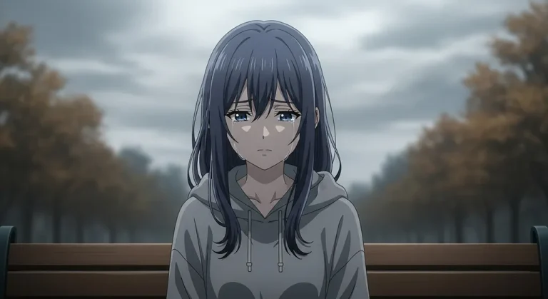 lonely anime girl high resolution wallpaper for desktop pc