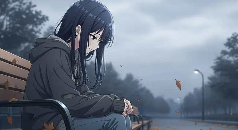 lonely anime girl high resolution background for laptop