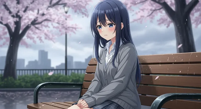 lonely anime girl high resolution aesthetic wallpaper for windows pc