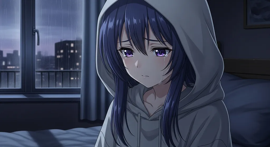 crying anime girl 4k background for laptop