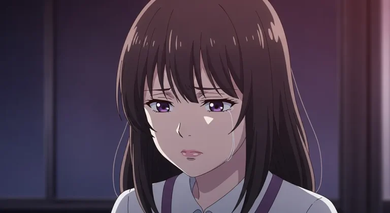 crying anime girl 4k anime art for gaming pc