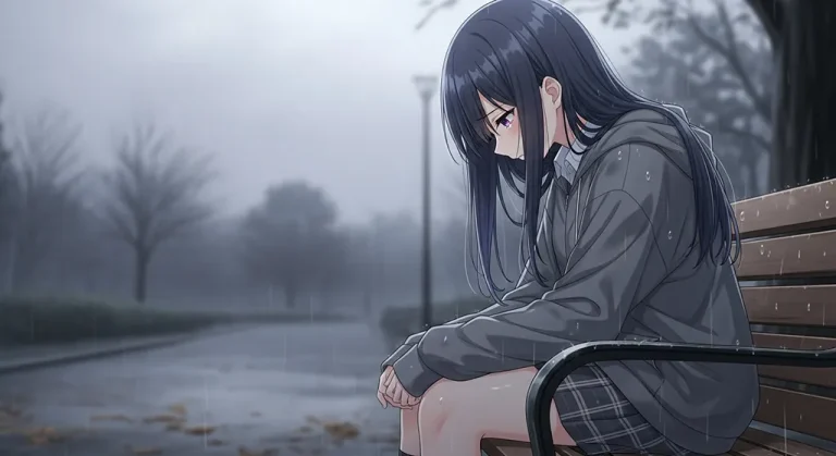 crying anime girl ultra hd aesthetic wallpaper for windows pc