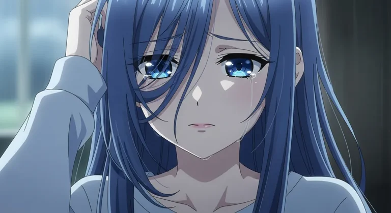 crying anime girl ultra hd anime art for gaming pc