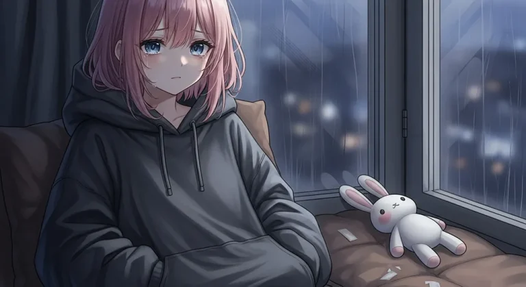 crying anime girl 8k wallpaper for desktop pc