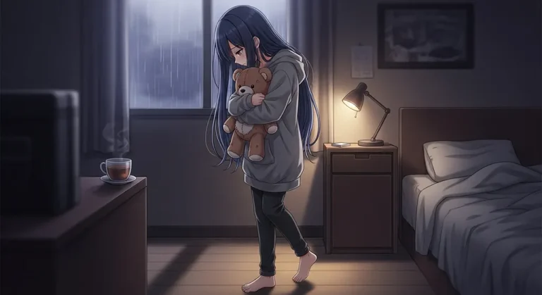 crying anime girl 8k anime art for gaming pc