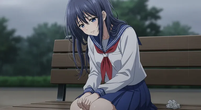 crying anime girl full hd anime art for gaming pc