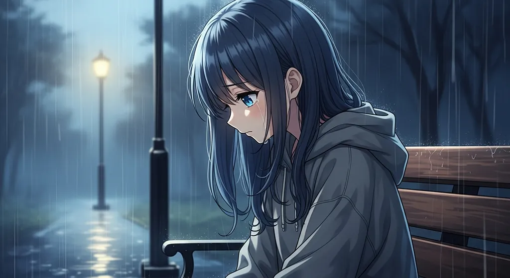 crying anime girl high resolution anime art for gaming pc