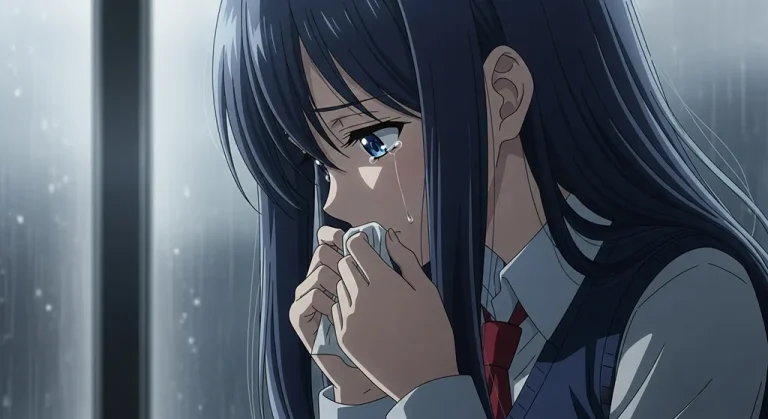 sad anime girl ultra hd anime art for gaming pc