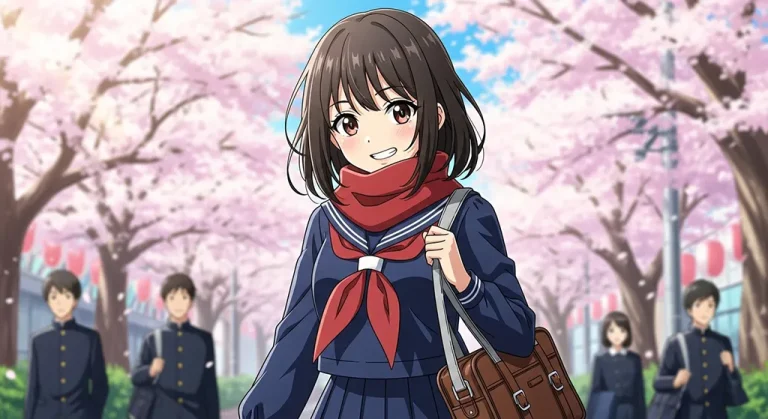 college anime girl hd wallpaper for desktop pc