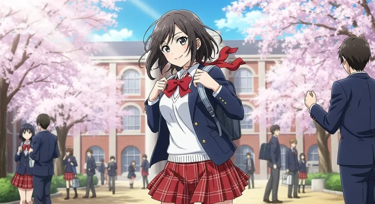 college anime girl hd background for laptop