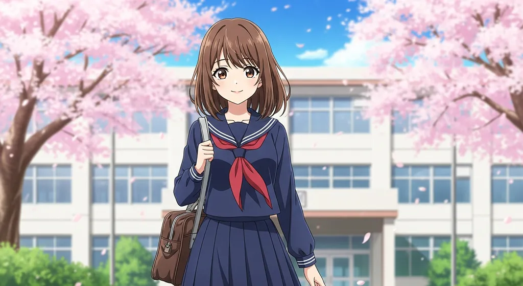 college anime girl full hd background for laptop