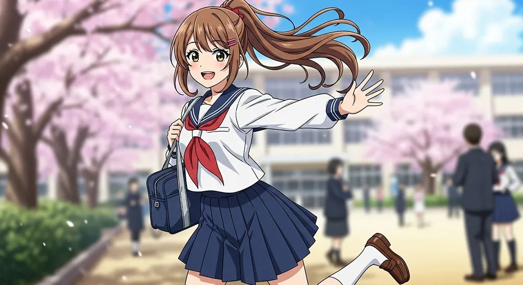 student anime girl ultra hd wallpaper for desktop pc