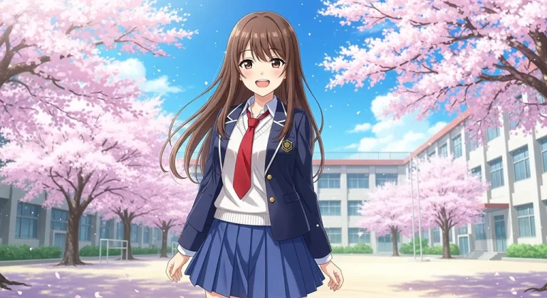 student anime girl hd aesthetic wallpaper for windows pc