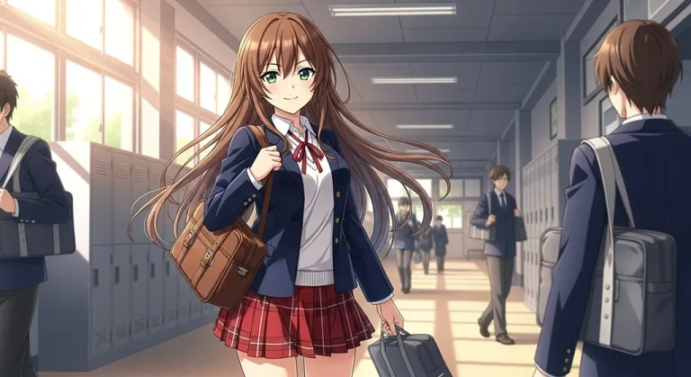 student anime girl 8k anime art for gaming pc