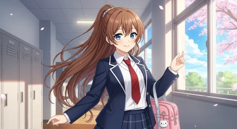 student anime girl 8k desktop theme for mac