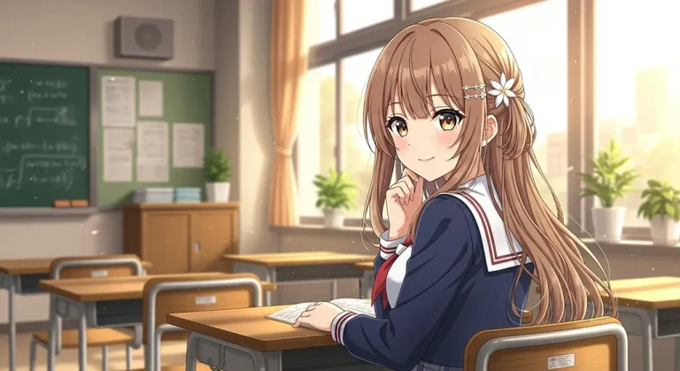 student anime girl full hd wallpaper for desktop pc