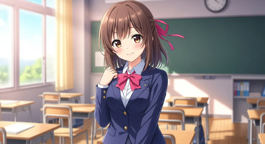 school anime girl hd desktop theme for mac