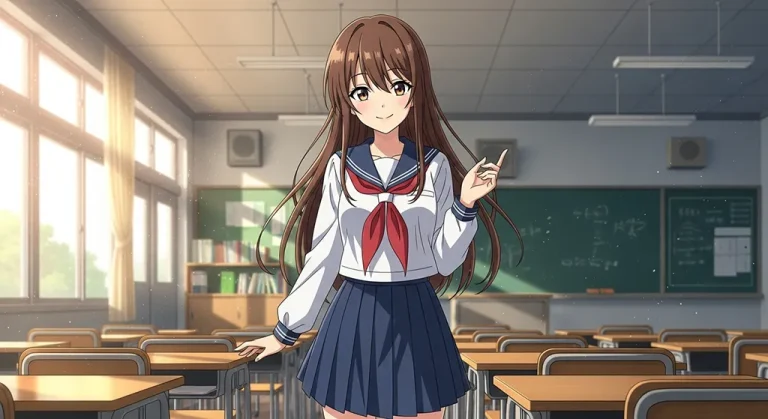 anime classroom anime girl ultra hd wallpaper for desktop pc