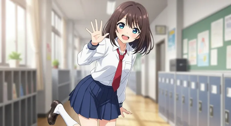 school anime girl full hd aesthetic wallpaper for windows pc