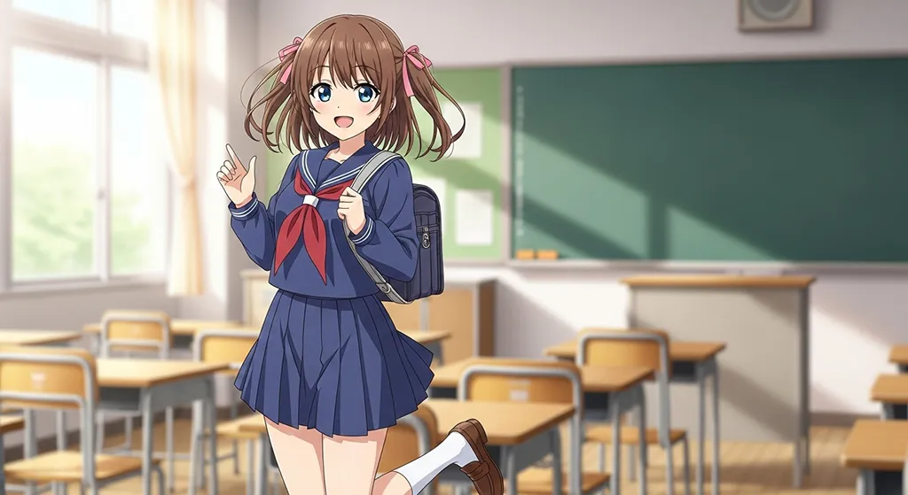 school anime girl high resolution background for laptop