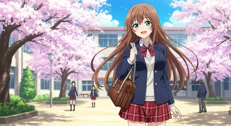 school anime girl 4k aesthetic wallpaper for windows pc