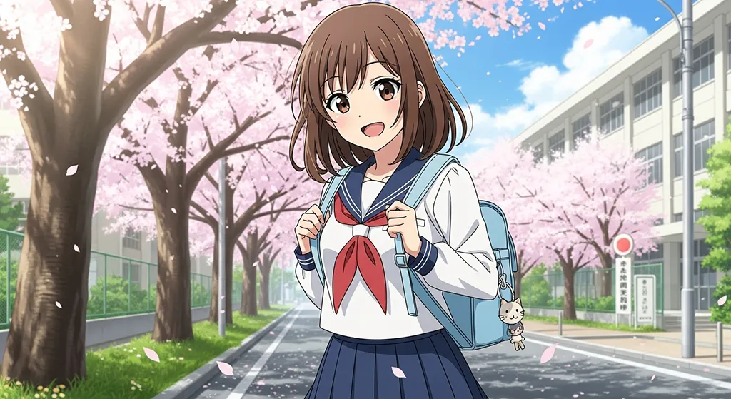 uniform anime girl ultra hd aesthetic wallpaper for windows pc