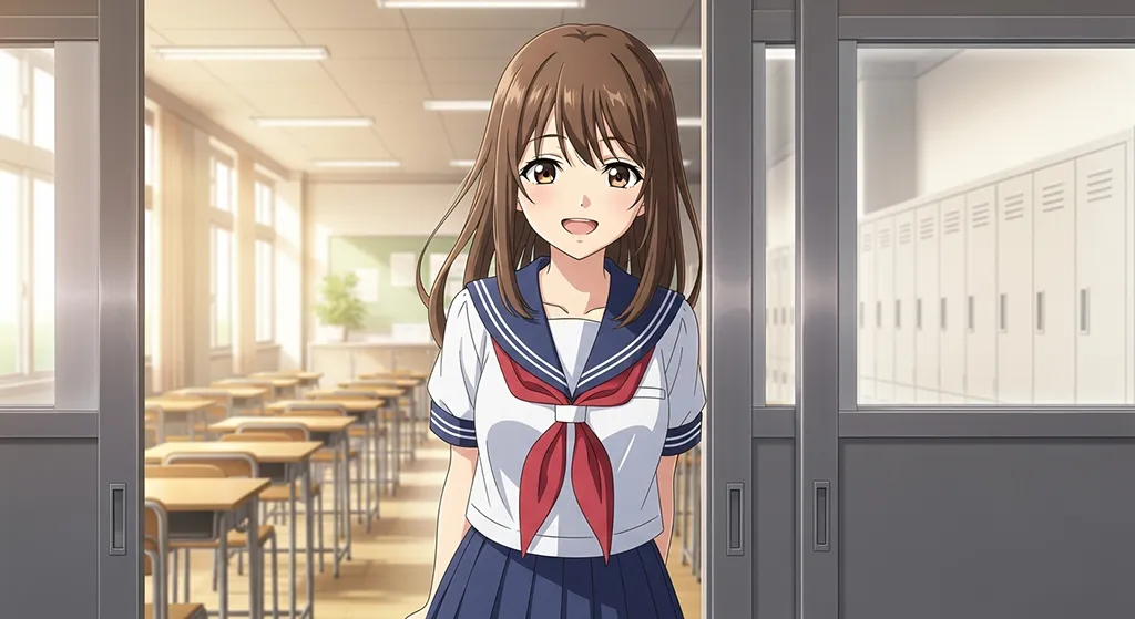 school anime girl 4k anime art for gaming pc