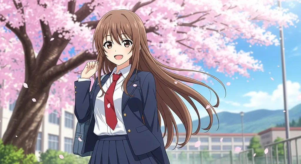 high school anime girl ultra hd wallpaper for desktop pc