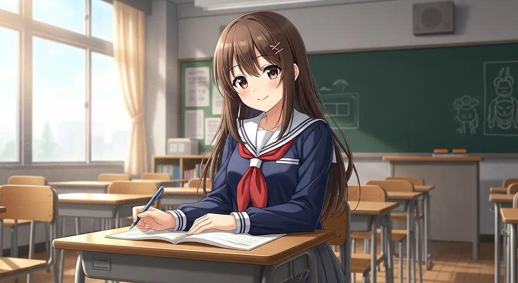 high school anime girl ultra hd background for laptop