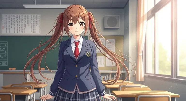 high school anime girl full hd wallpaper for desktop pc