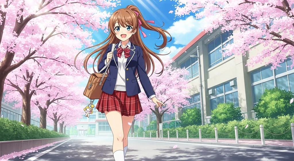 high school anime girl full hd background for laptop