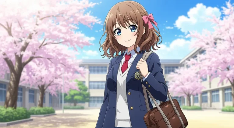 high school anime girl high resolution desktop theme for mac