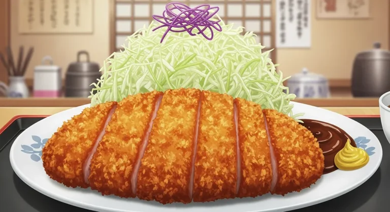 Anime Tonkatsu Japanese Meal
