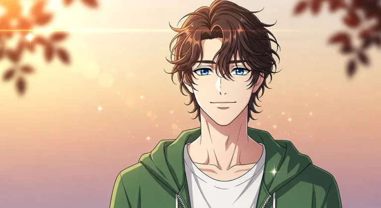 Soft Anime Boy Portrait Sunset